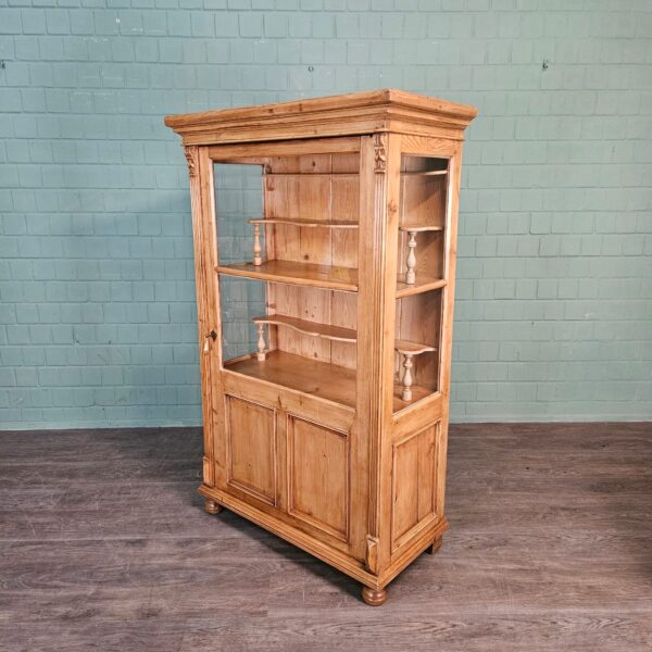 Display Cabinet Gründerzeit 1880 Pine - Image 4