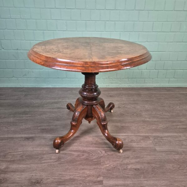 Dining Table Biedermeier 1860 Walnut - Image 3