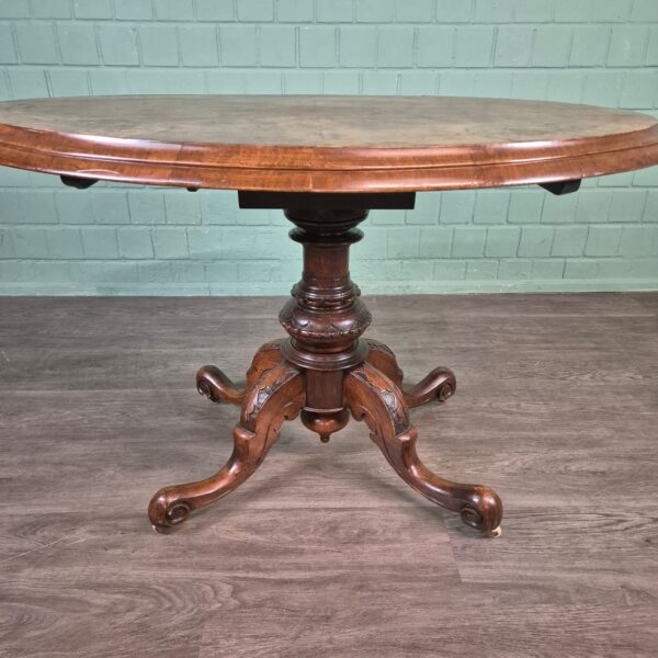 Dining Table Biedermeier 1860 Walnut - Image 4
