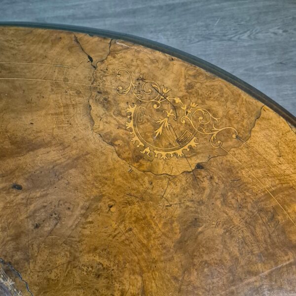 Dining Table Biedermeier 1860 Walnut - Image 11