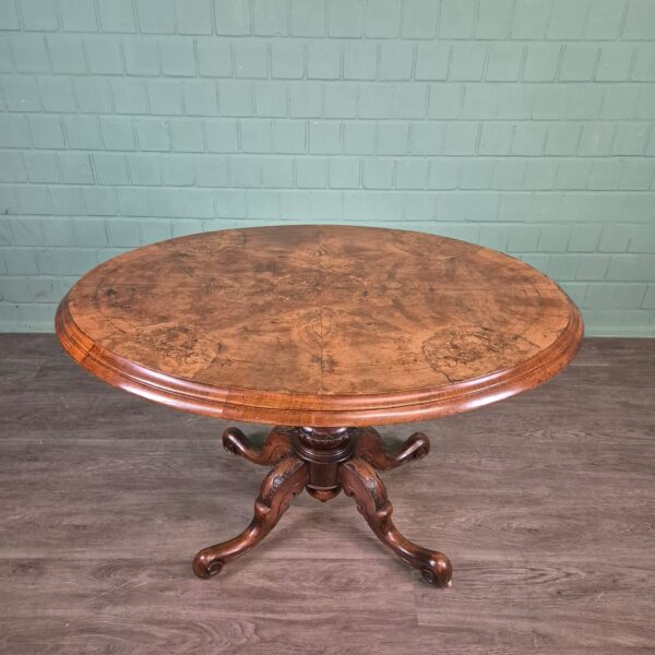 Dining Table Biedermeier 1860 Walnut - Image 6
