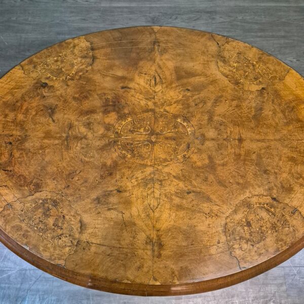 Dining Table Biedermeier 1860 Walnut - Image 9