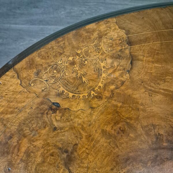 Dining Table Biedermeier 1860 Walnut - Image 10