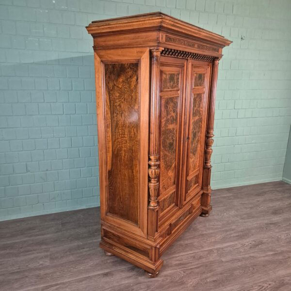 Wardrobe Gründerzeit 1880 Walnut - Image 4