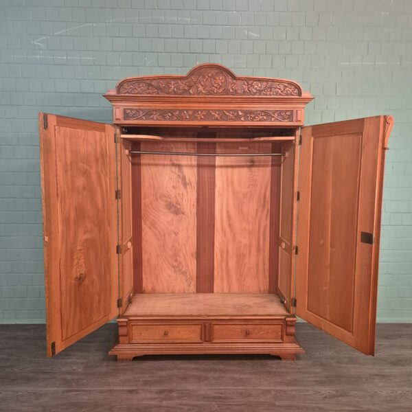 Wardrobe Jugendstil 1910 Oak - Image 23