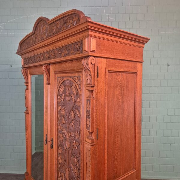 Wardrobe Jugendstil 1910 Oak - Image 10