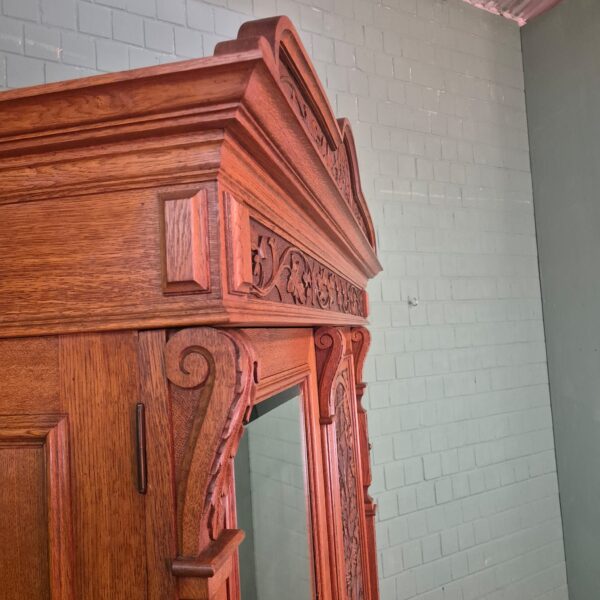 Wardrobe Jugendstil 1910 Oak - Image 6