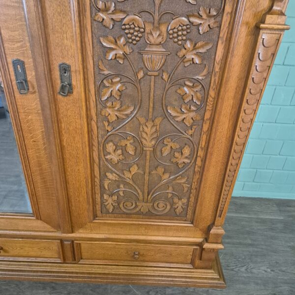 Wardrobe Jugendstil 1910 Oak - Image 14