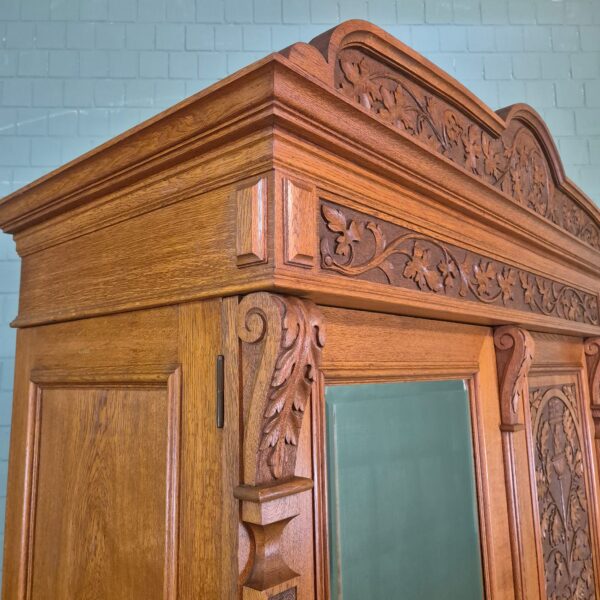 Wardrobe Jugendstil 1910 Oak - Image 8