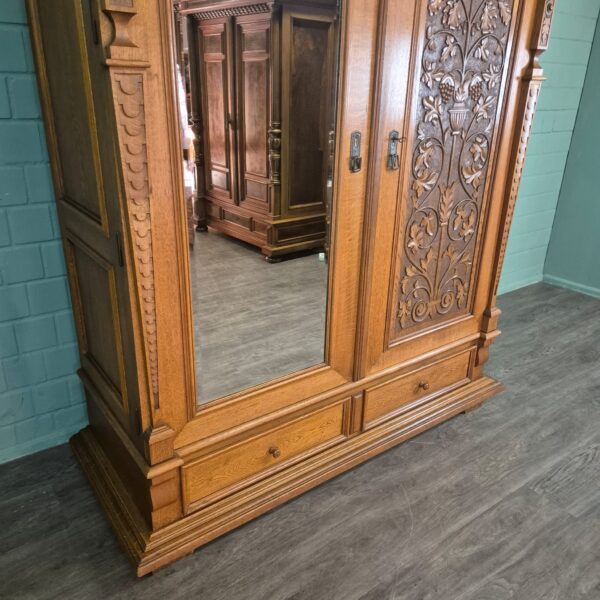 Wardrobe Jugendstil 1910 Oak - Image 15