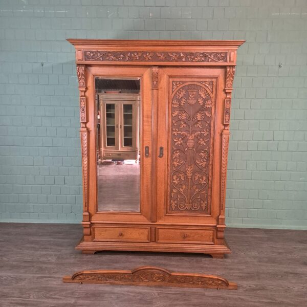 Wardrobe Jugendstil 1910 Oak - Image 20