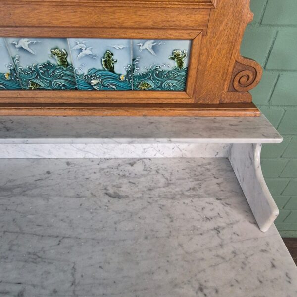 Washstand Jugendstil 1910 Oak - Image 19