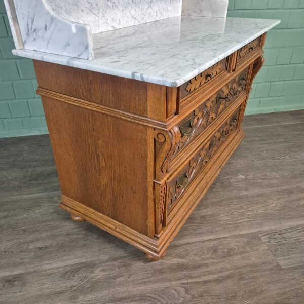 Washstand Jugendstil 1910 Oak - Image 10