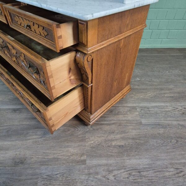 Washstand Jugendstil 1910 Oak - Image 21