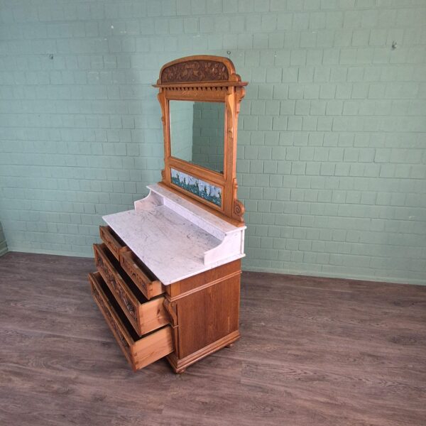 Washstand Jugendstil 1910 Oak - Image 20