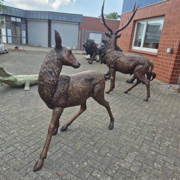 Statue Deer Bronze 1,44 m - Image 5