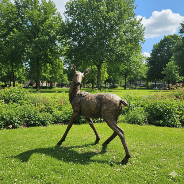 Statue Deer Bronze 1,44 m - Image 2