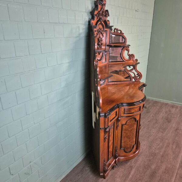 Corner Cabinet Gründerzeit 1880 Walnut - Image 3