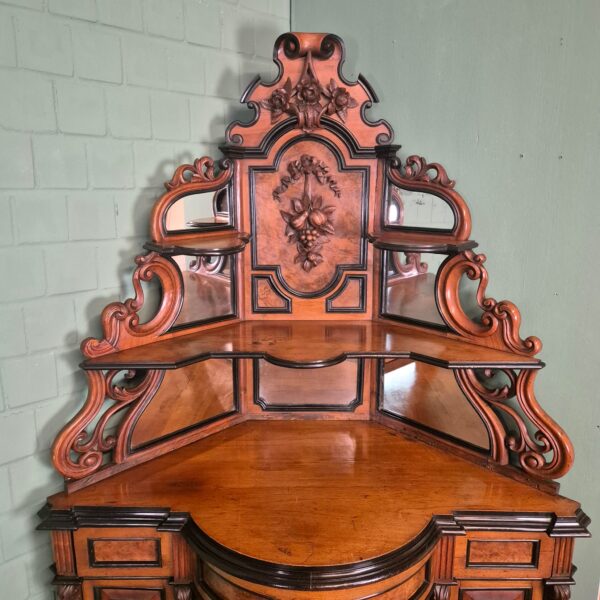 Corner Cabinet Gründerzeit 1880 Walnut - Image 19