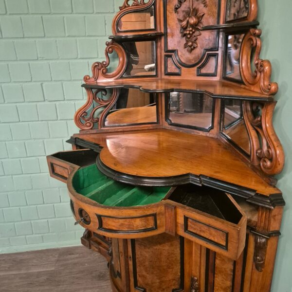 Corner Cabinet Gründerzeit 1880 Walnut - Image 21