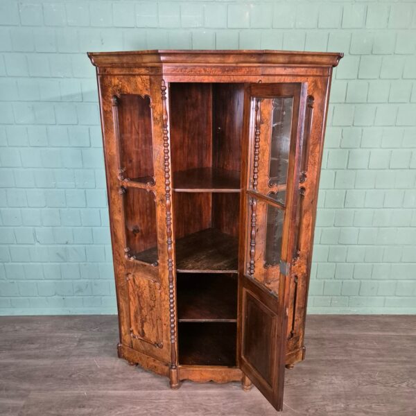 Corner Cabinet Biedermeier 1850 Walnut - Image 13