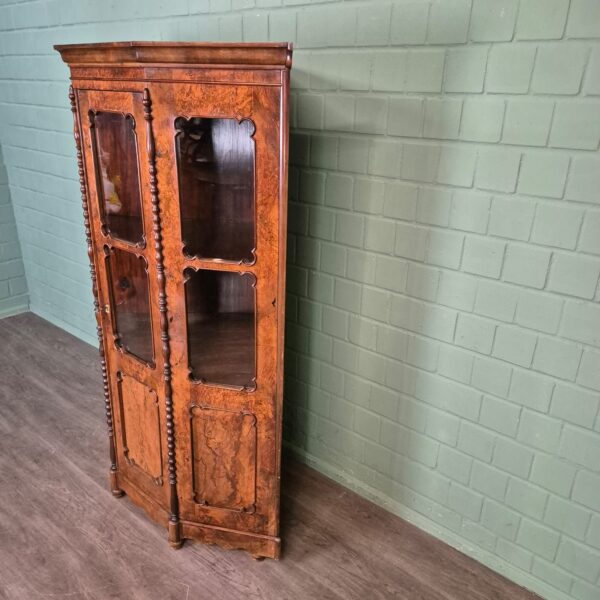 Corner Cabinet Biedermeier 1850 Walnut - Image 6