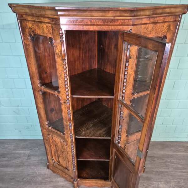 Corner Cabinet Biedermeier 1850 Walnut - Image 14
