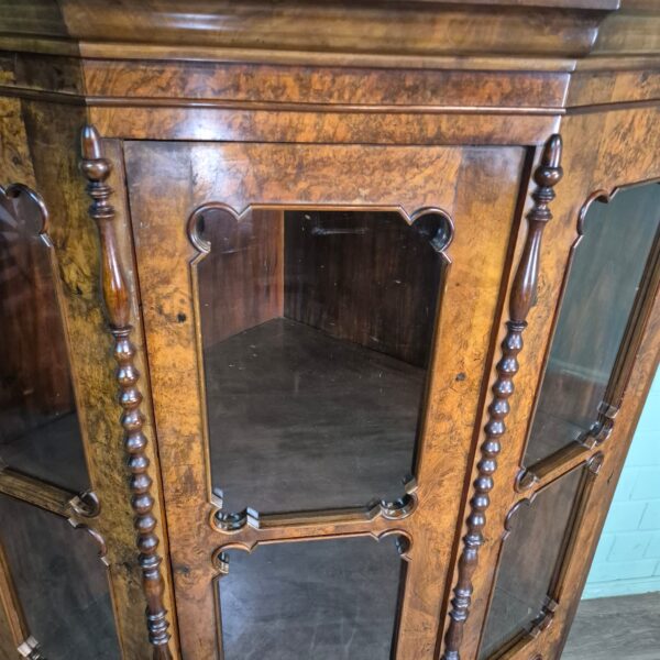 Corner Cabinet Biedermeier 1850 Walnut - Image 9