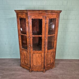 Corner Cabinet Biedermeier 1850 Walnut
