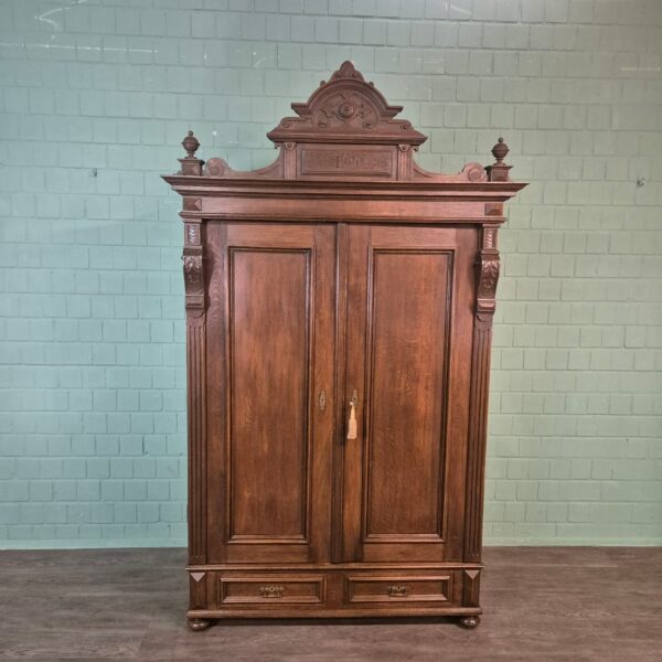 Wardrobe Gründerzeit 1890 Oak - Image 3
