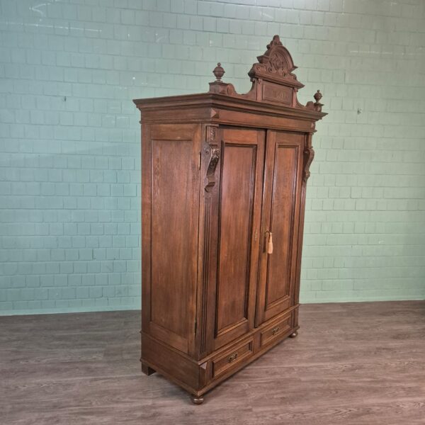 Wardrobe Gründerzeit 1890 Oak - Image 4