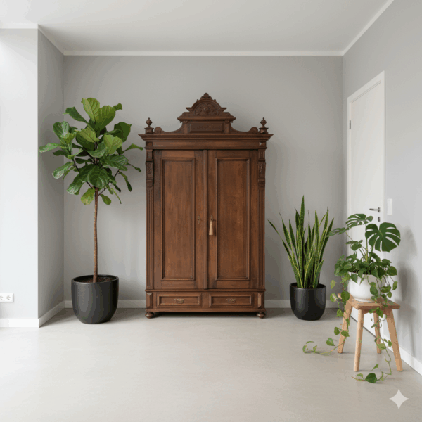 Wardrobe Gründerzeit 1890 Oak - Image 2