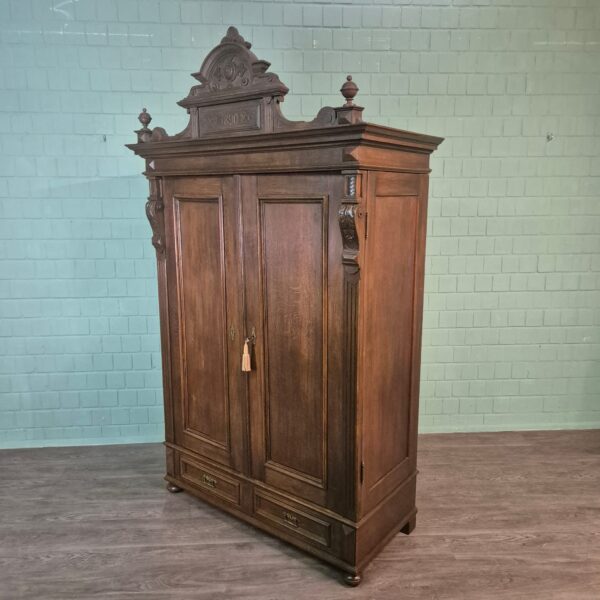 Wardrobe Gründerzeit 1890 Oak