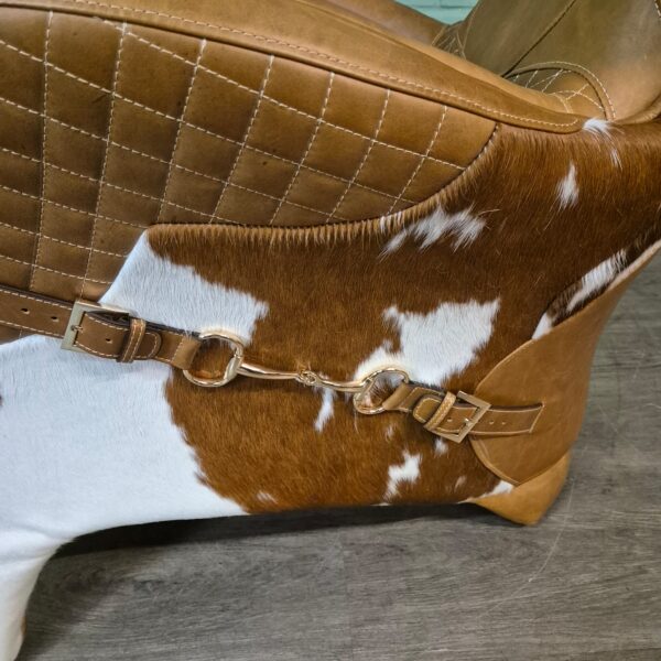 Designer Armchair in Cowhide Leather - Image 12
