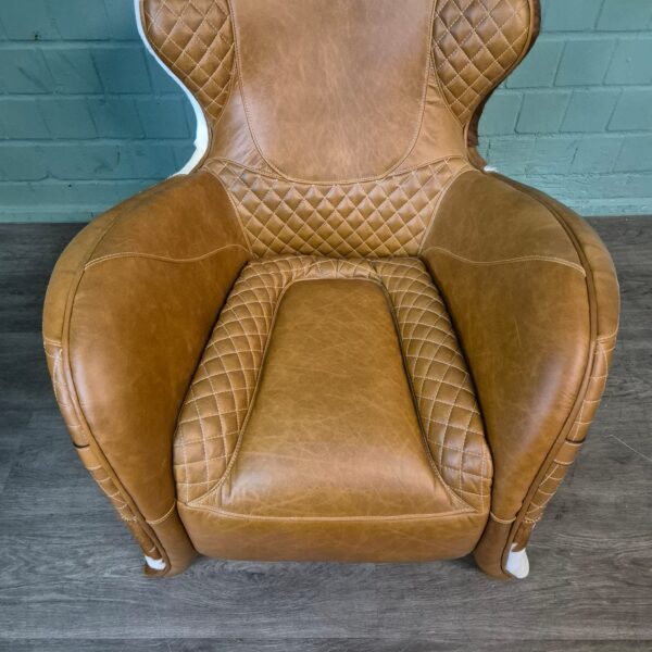 Designer Armchair in Cowhide Leather - Image 6
