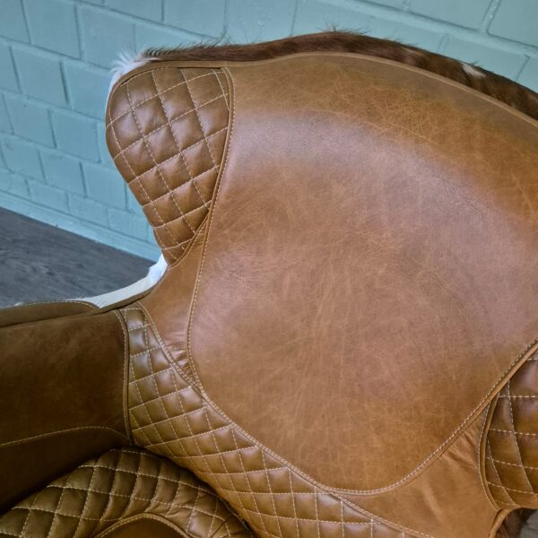 Designer Armchair in Cowhide Leather - Image 7
