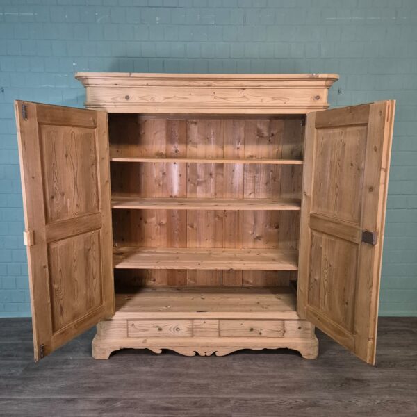 Wardrobe Biedermeier 1850 Pine - Image 11
