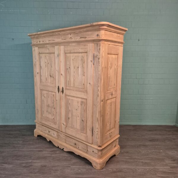 Wardrobe Biedermeier 1850 Pine - Image 4
