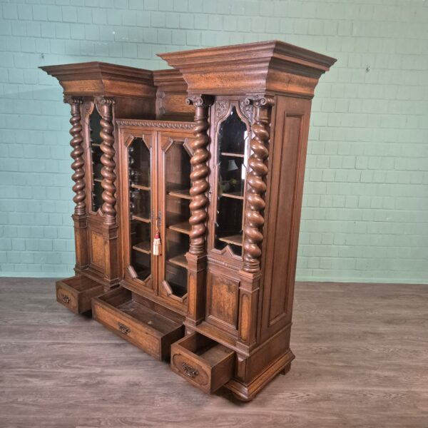 Cabinet Neo-baroque 1890 Oak - Image 24