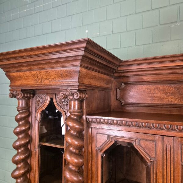 Cabinet Neo-baroque 1890 Oak - Image 8