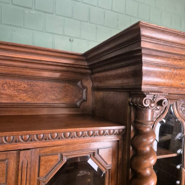 Cabinet Neo-baroque 1890 Oak - Image 9