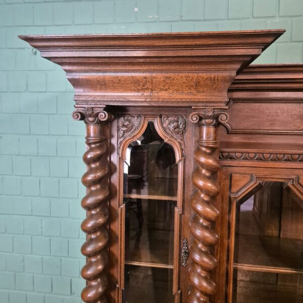 Cabinet Neo-baroque 1890 Oak - Image 6