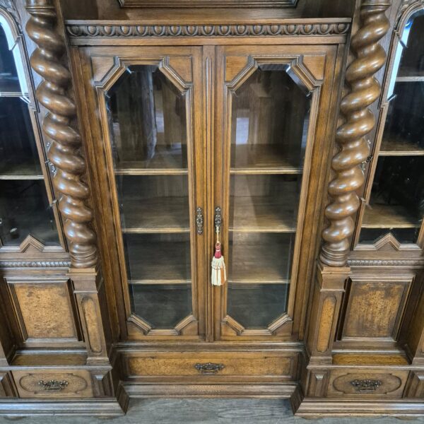 Cabinet Neo-baroque 1890 Oak - Image 12