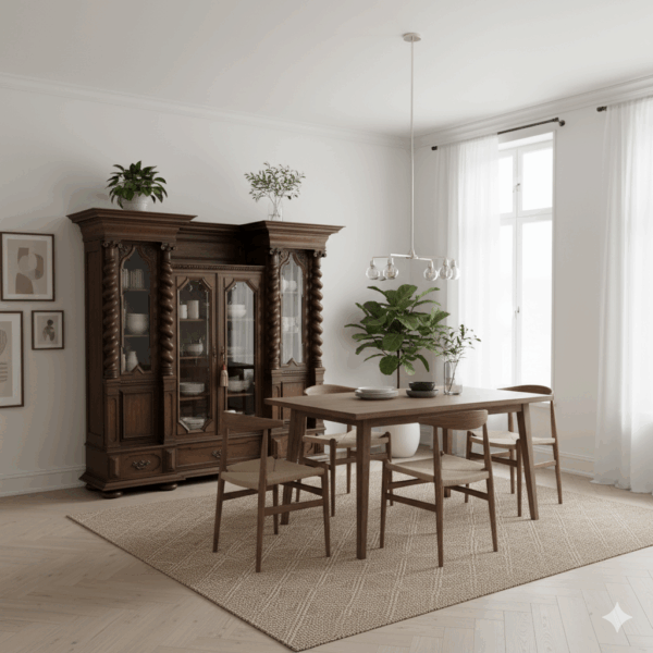 Cabinet Neo-baroque 1890 Oak - Image 2