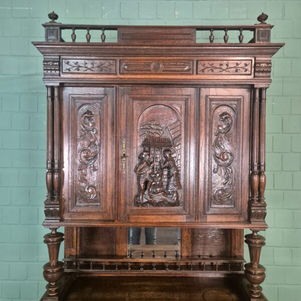 Cabinet Gründerzeit 1880 Oak - Image 17