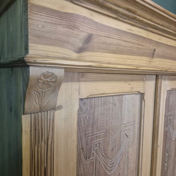 Wardrobe Jugendstil 1900 Pine - Image 6