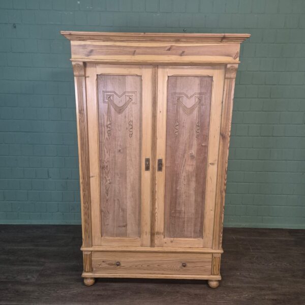 Wardrobe Jugendstil 1900 Pine - Image 3