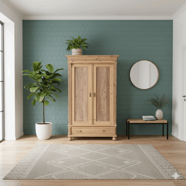 Wardrobe Jugendstil 1900 Pine - Image 2