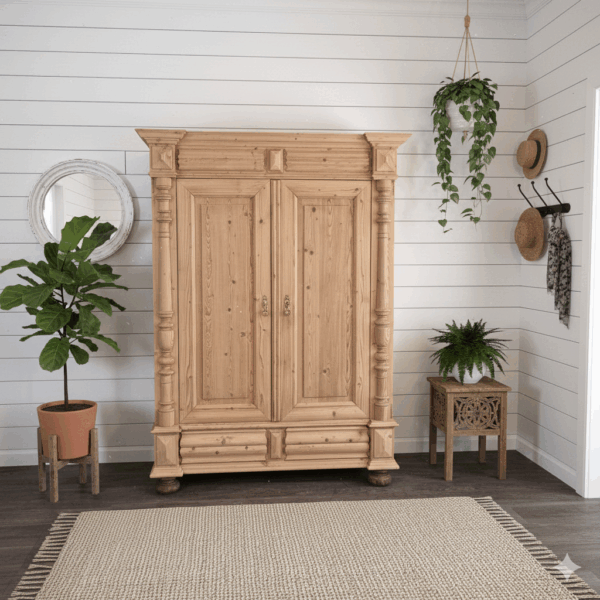Wardrobe Gründerzeit 1880 Pine - Image 2