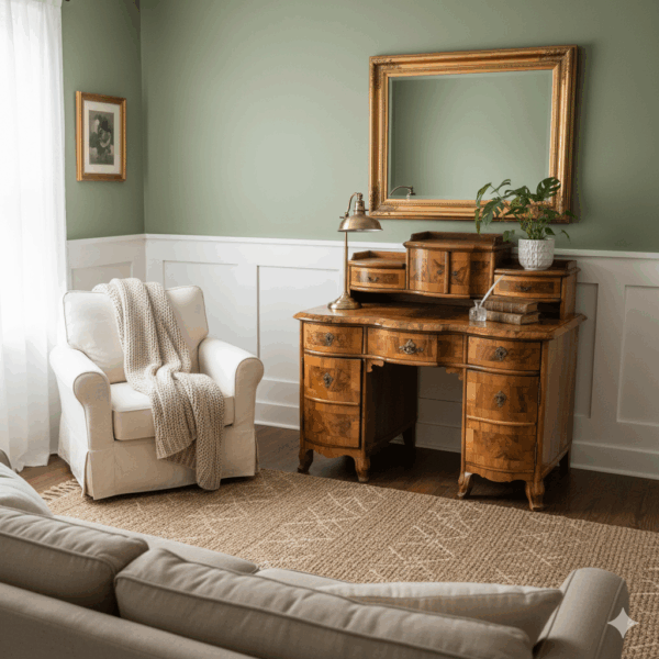 Desk Baroque 1770 Walnut - Image 2